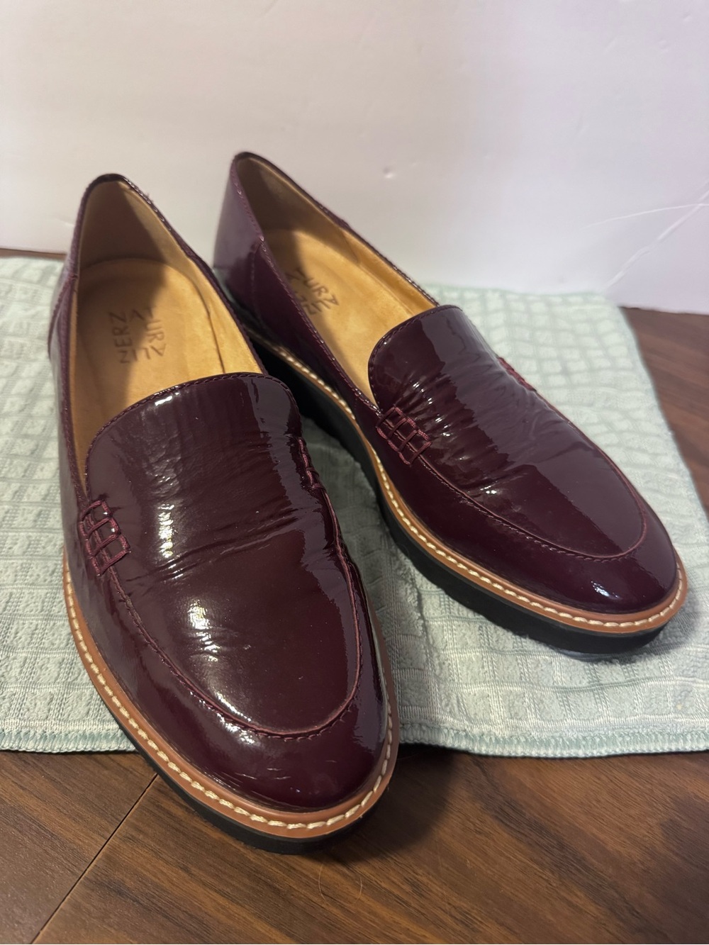 Naturalizer Burgundy Patent Leather Loafers